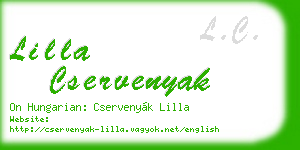 lilla cservenyak business card