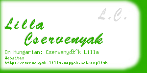 lilla cservenyak business card